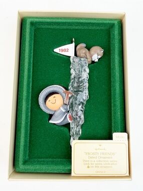 Vtg 1982 Frosty Friends Hallmark Ornament Frosty & Fox Icicle 3rd in Series Box
